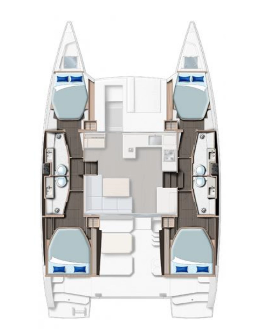 Hyr en Leopard Catamarans / Robertson & Caine Leopard 42 - 4 cab. Procida 