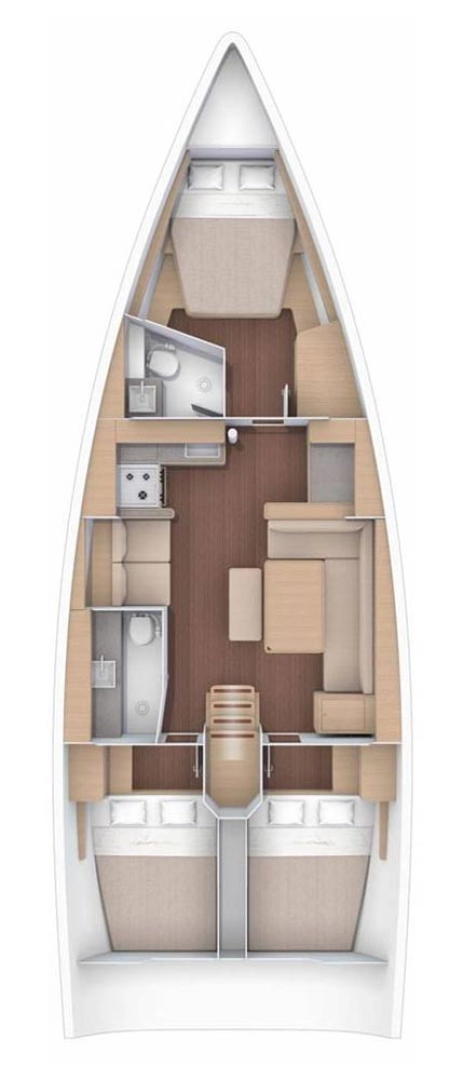 Dufour Dufour 430 charter bareboat eller skeppad i Jezera