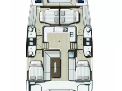 Yacht charter Eden Island billig Bali Catspace Voile
