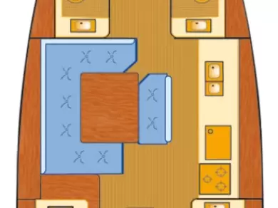 Uthyrning Segelbåt  Jeanneau med en båtlicens 