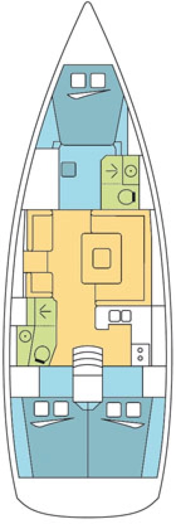 Jeanneau Sun Odyssey 439 charter bareboat eller skeppad i Raiatea Island