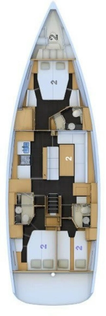 Uthyrning Segelbåt  Jeanneau med en båtlicens 