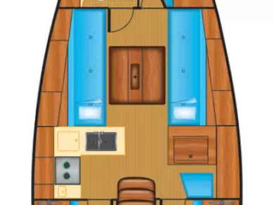 Salona Salona 38 charter bareboat eller skeppad i Heiligenhafen