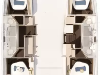 Yacht charter Nassau billig Fountaine Pajot FP 44 Quatuor - 4 + 2 cab.